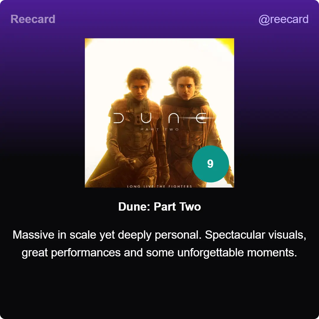 Dune Part Two Card